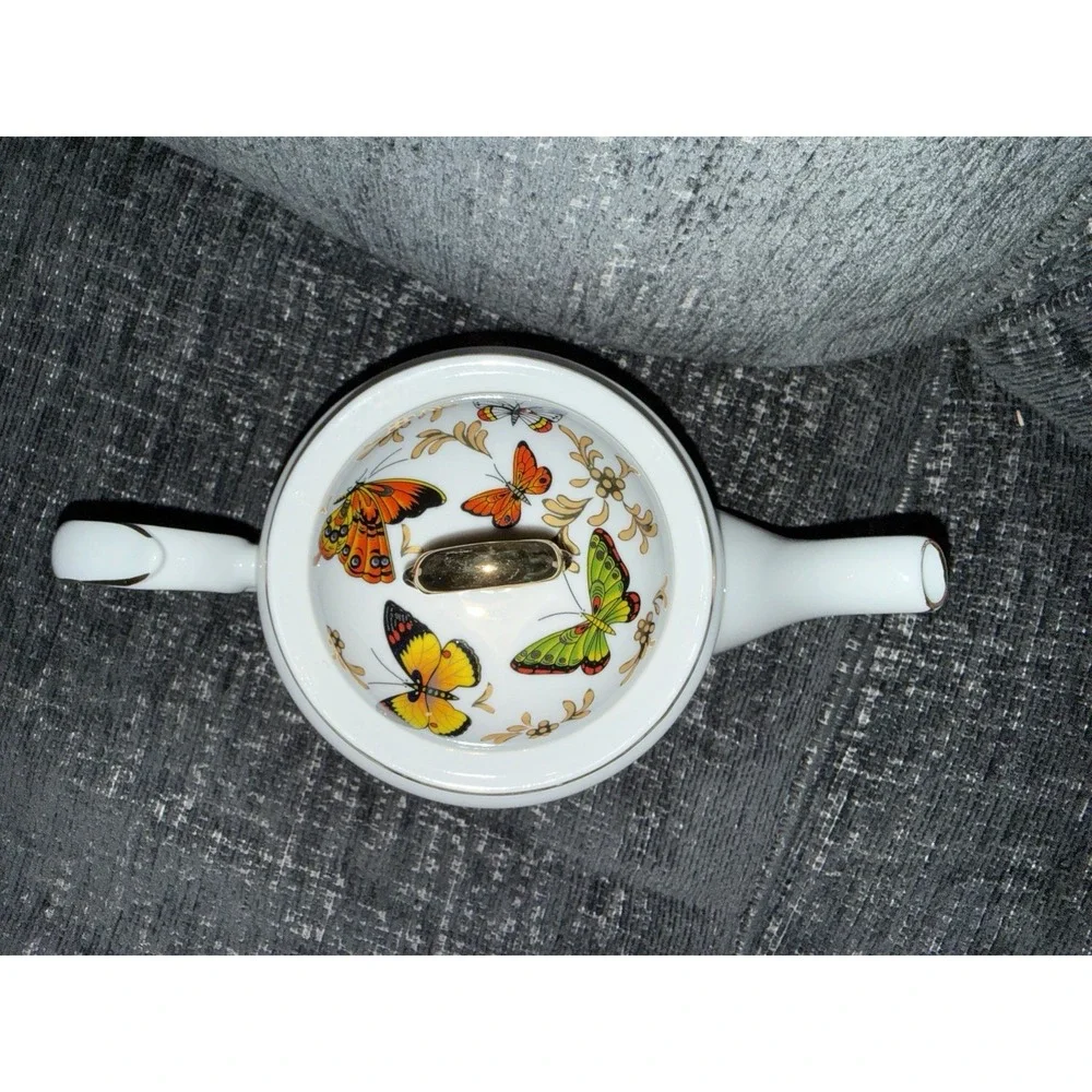 Teaware Butterflies Porcelain Teapot 7